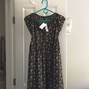 J Crew Mercantile black floral dress size M